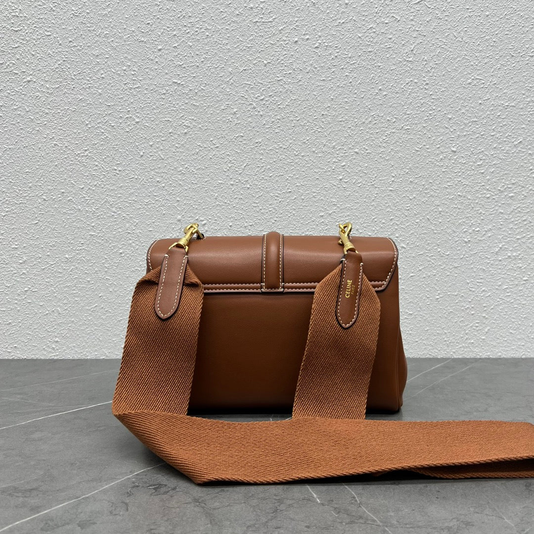Celine 2026 Teen Soft 16 Bag 23cm Brown Smooth Calfskin