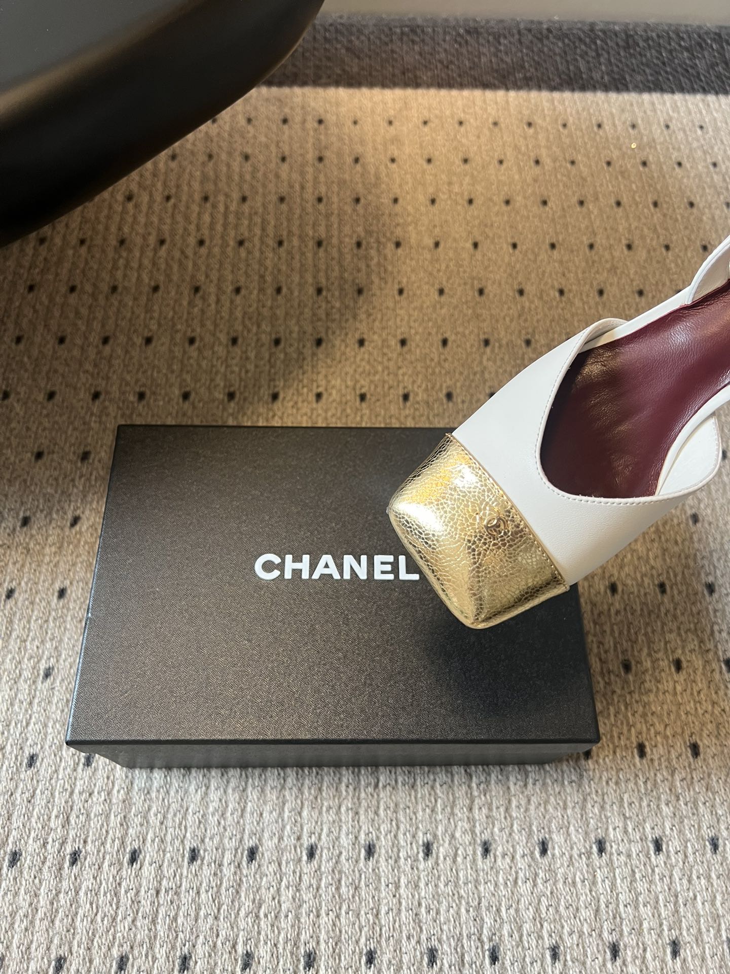 Chanel 2026 Square Toe Slingback Leather