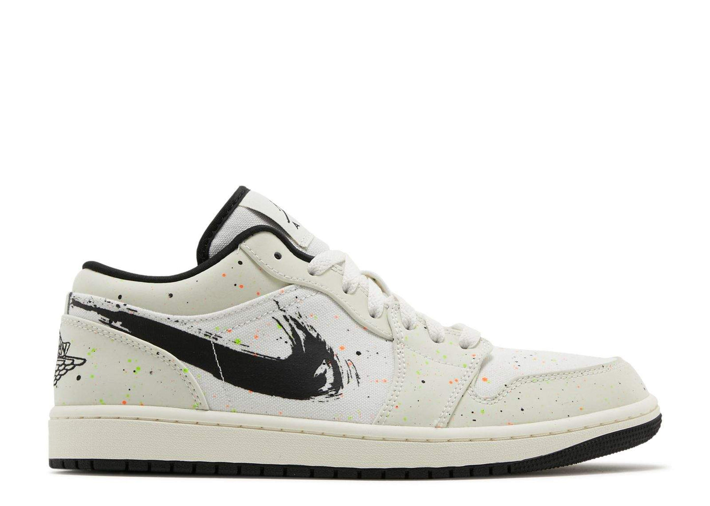Air Jordan 1 Low ‘Brushstroke Swoosh Sneakers - Retro Classic