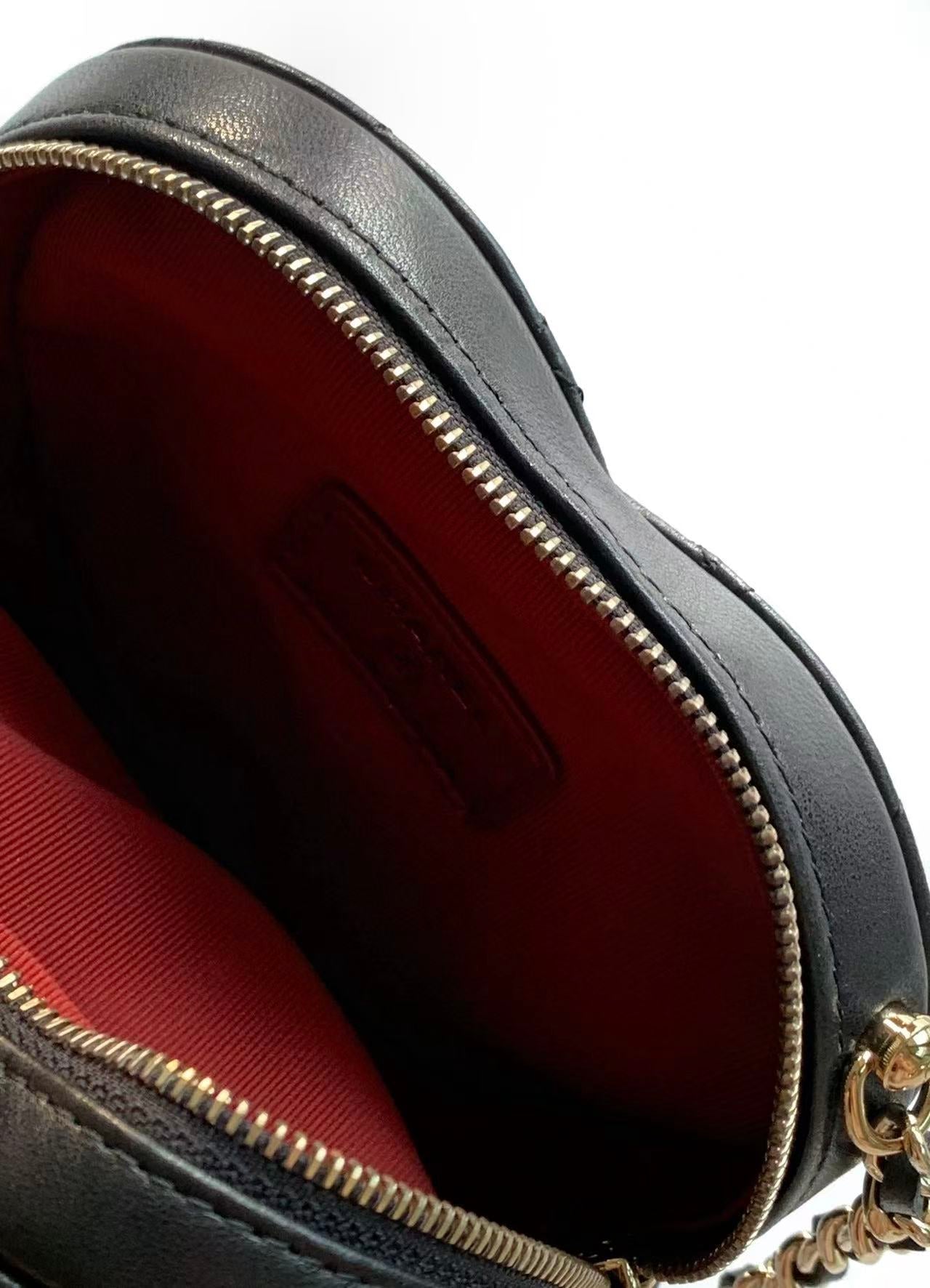 Chanel 2026 Quilted CC In Love Heart Bag Black Lambskin