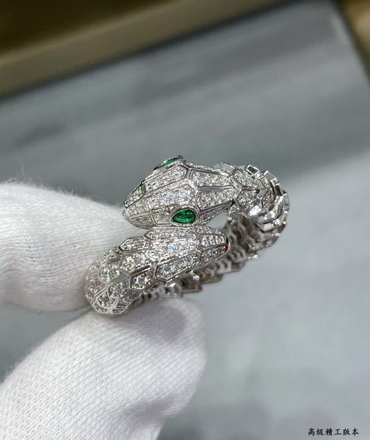 Serpenti White Crystal Ring 354697