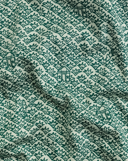Organic Cotton Green Pyjama Set, Ms Greenhouse