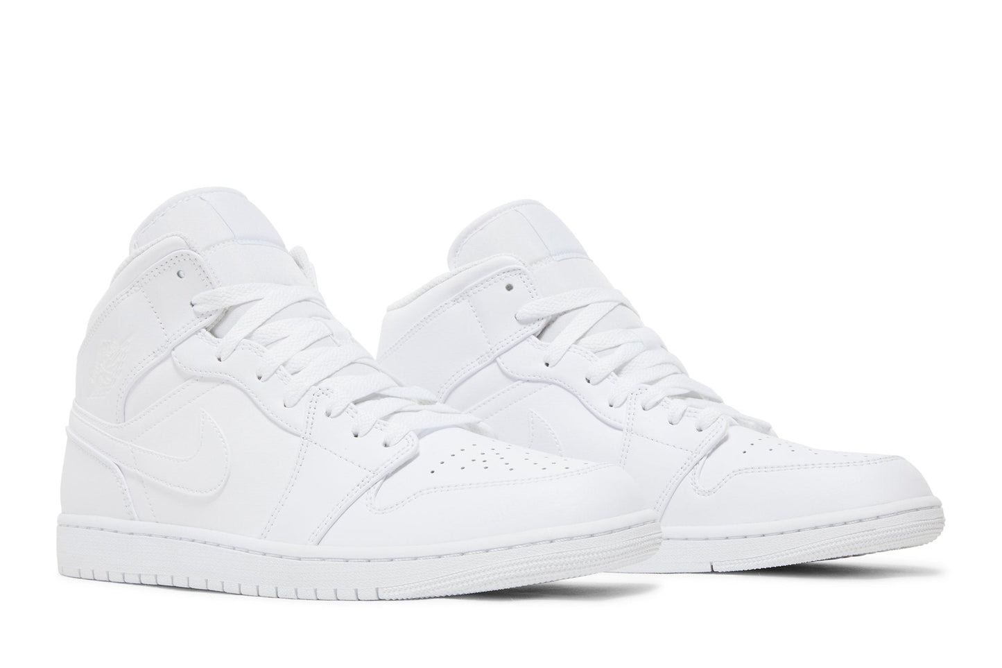 Air Jordan 1 Mid Triple White Sneakers - Elite Edition | Designer Kicks