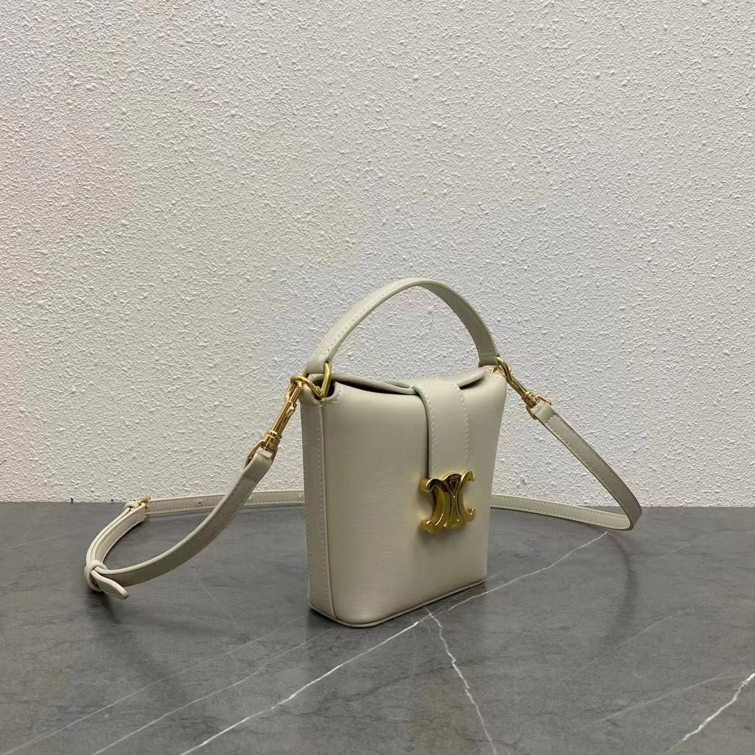 Celine 2026 Triomphe Arc De Bucket Bag 14cm Calfskin 281733