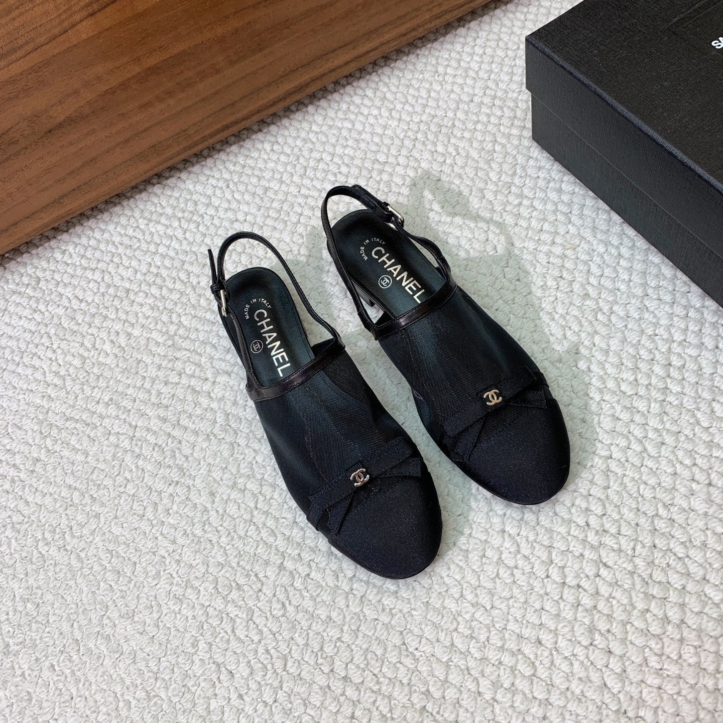 Chanel 2026 Slingback Flats Mesh Grosgrain 792615