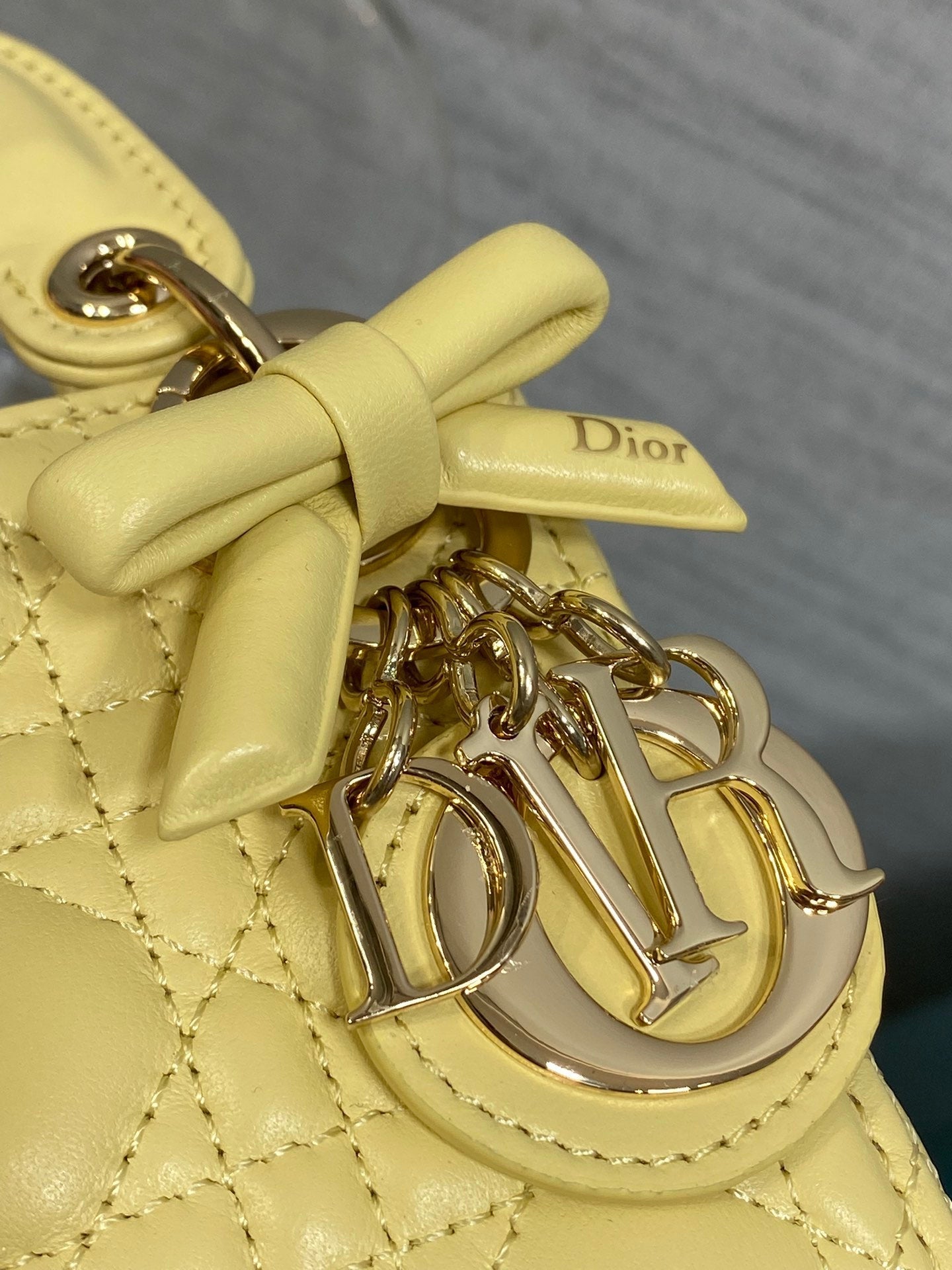 Dior 2026 Bow Lady Dior Yellow Lambskin 286571