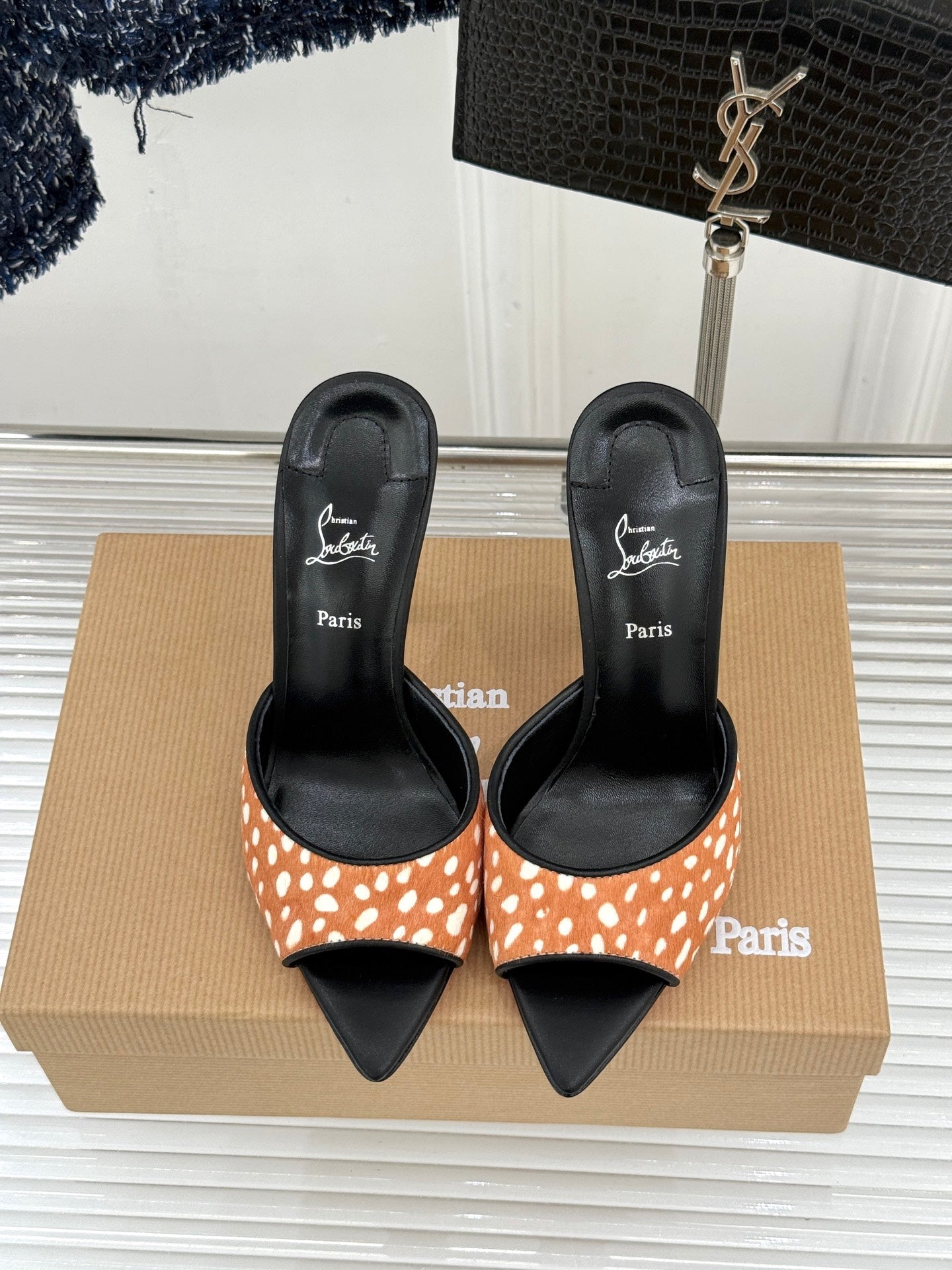 Christian Louboutin 2026 Apostropha High-Heeled Mules 80mm 785429