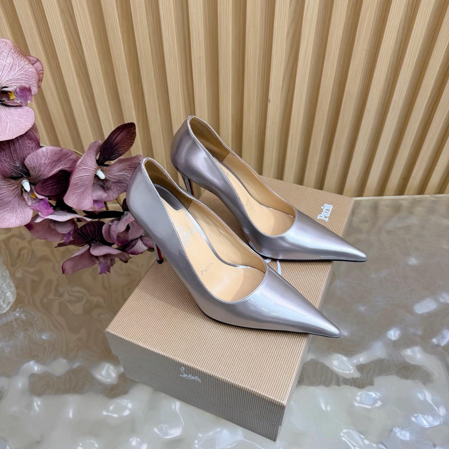 Christian Louboutin 2026 Miss Z 100mm Pumps Pearlescent Patent Leather 776030