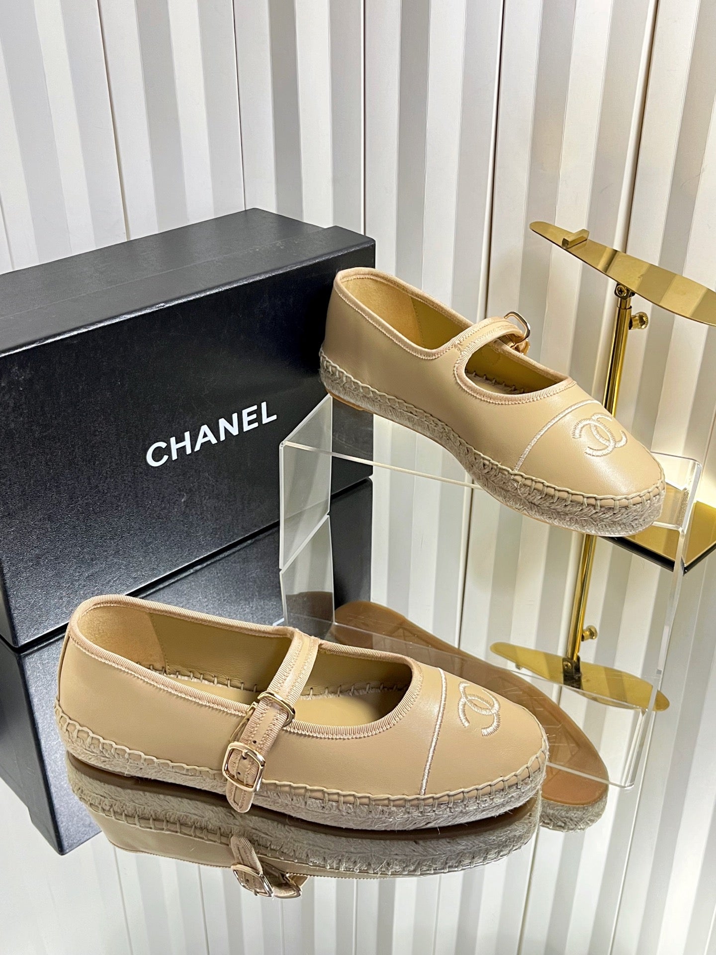 Chanel 2026 Mary Jane Espadrilles Sheepskin 767881