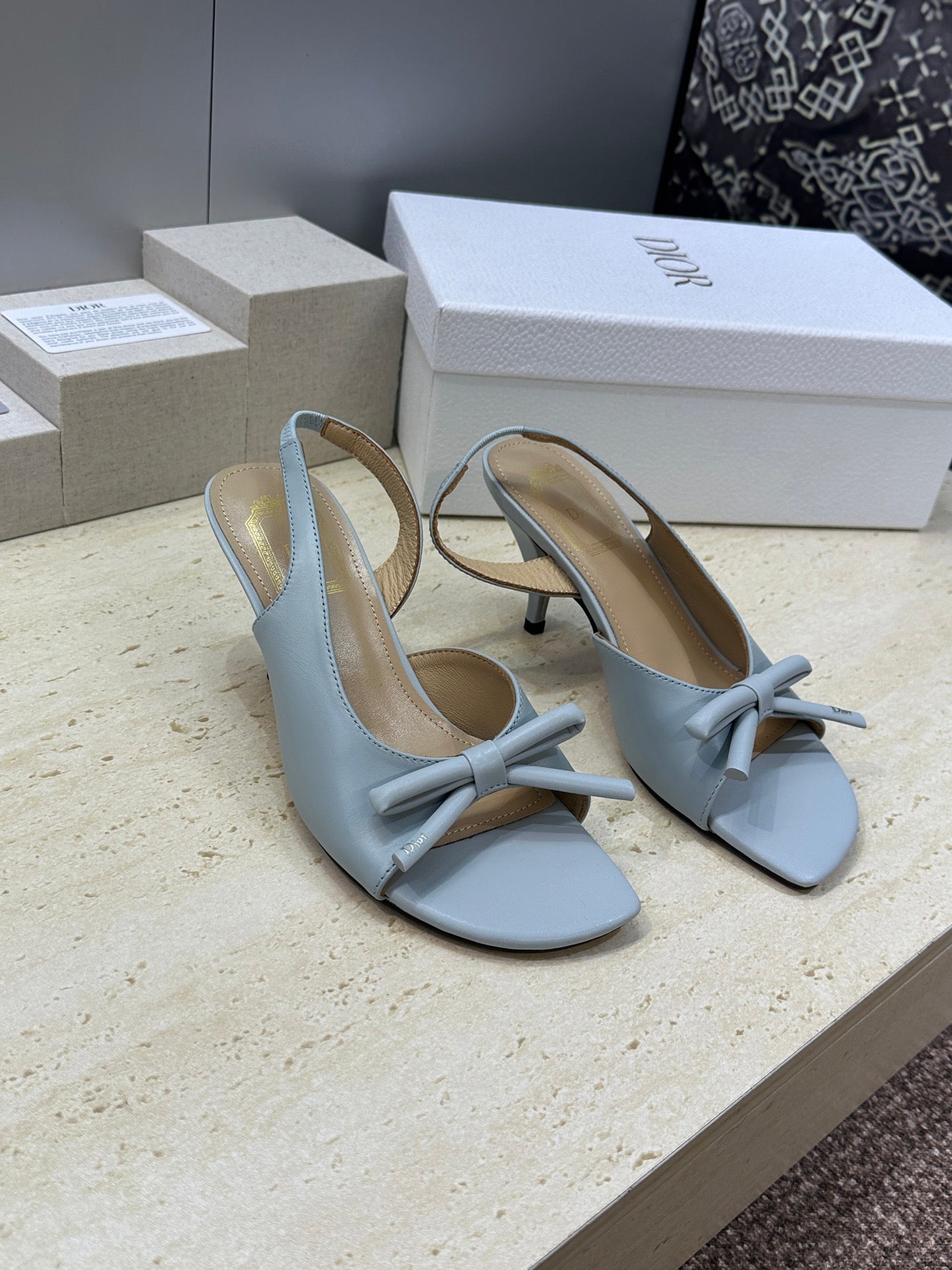 Dior 2026 Bow Heeled Slingback Sandal 607567