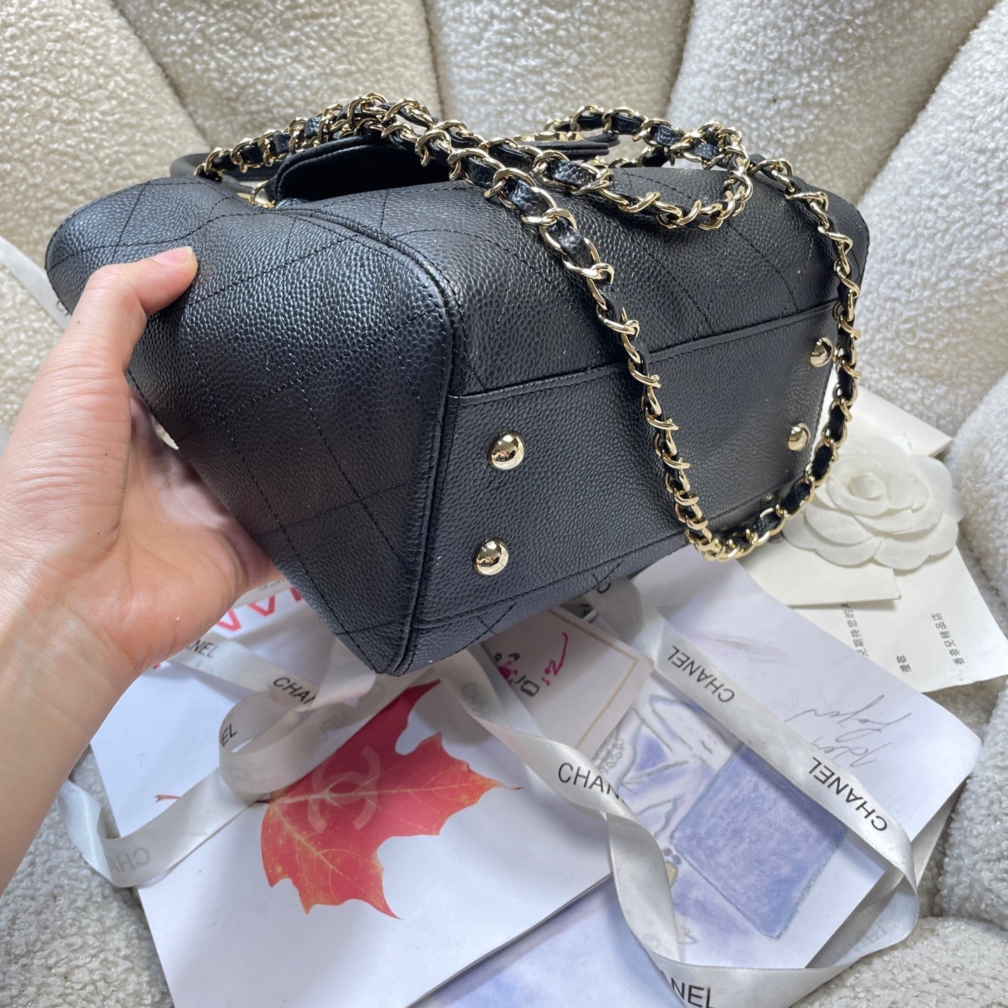 Chanel 2026 Shopping Bag 25cm Grained Calfskin Leather