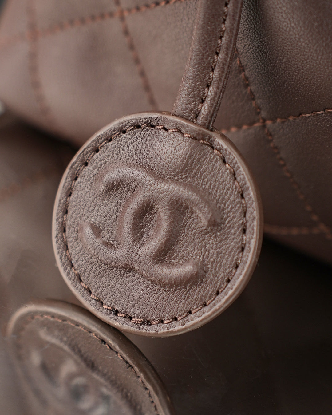Chanel 26 Drawstring Bag Coffee Lambskin