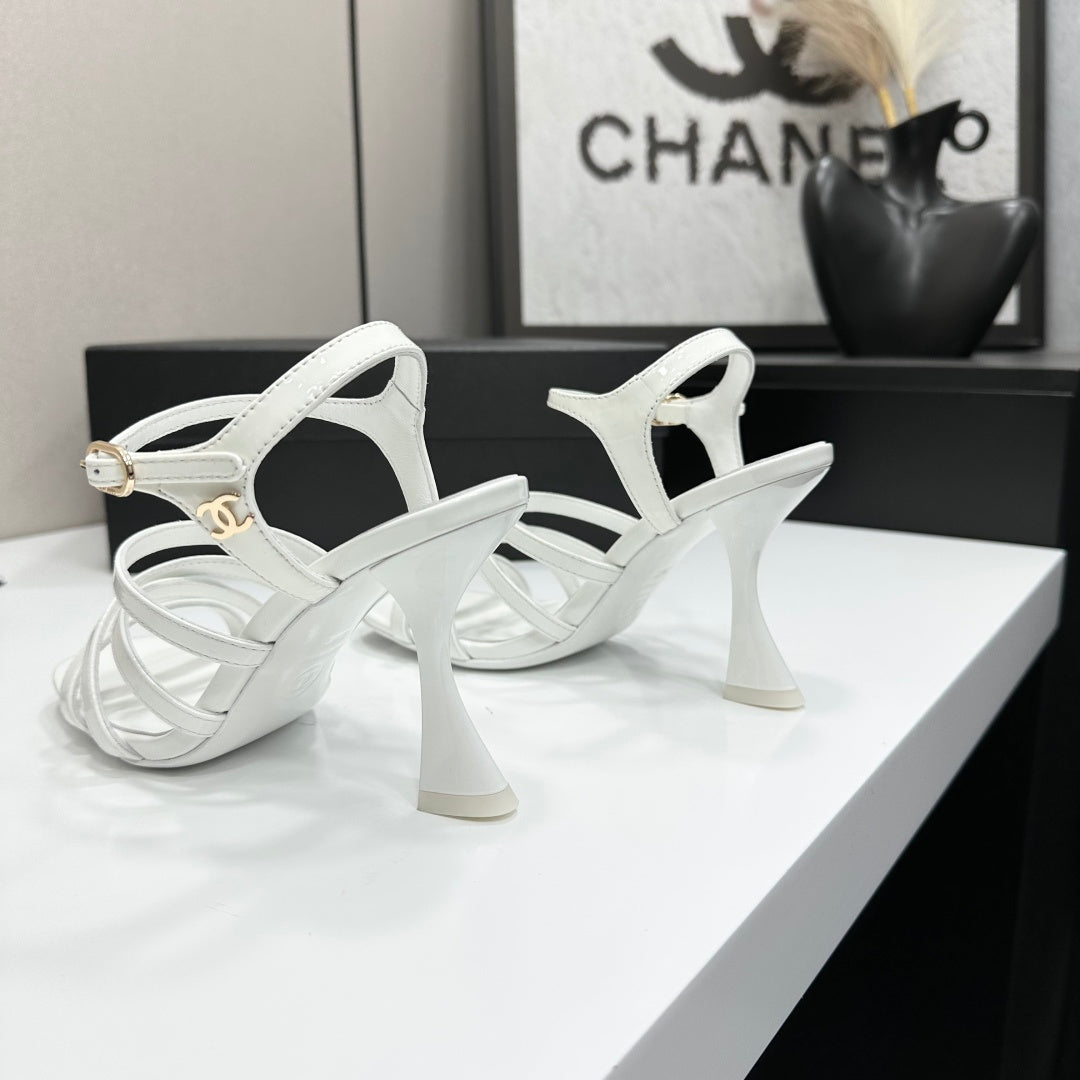 CC 26s High Heel Sandals 80 White Sheepskin 626285