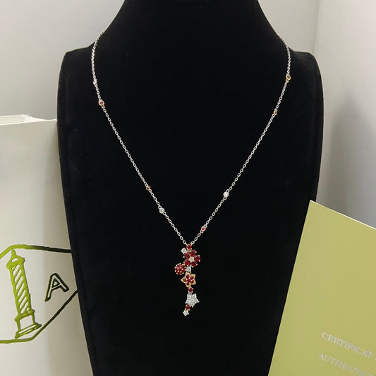 VCA Flower Pendant White Gold Diamond