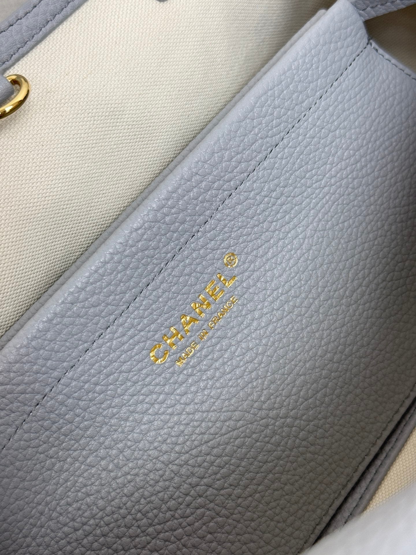 Chanel 2026 Shopping Bag 31cm Gray Grained Calfskin