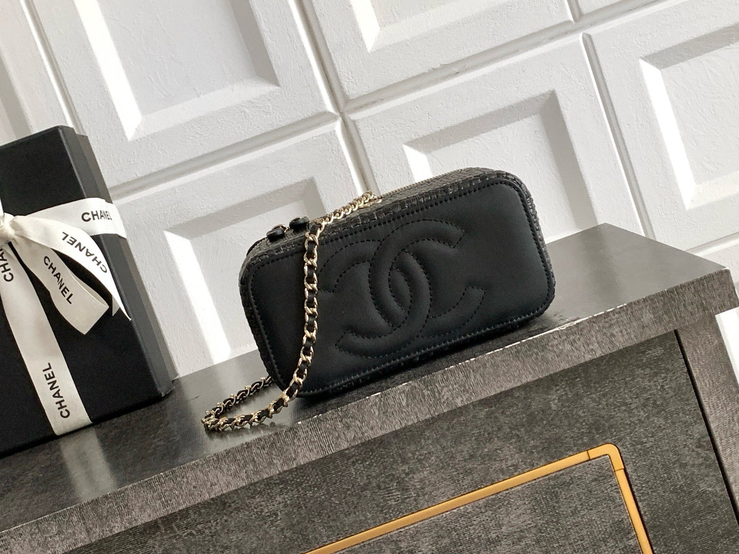 Chanel 2026 Box Bag 19.5cm Straw Leather 157109