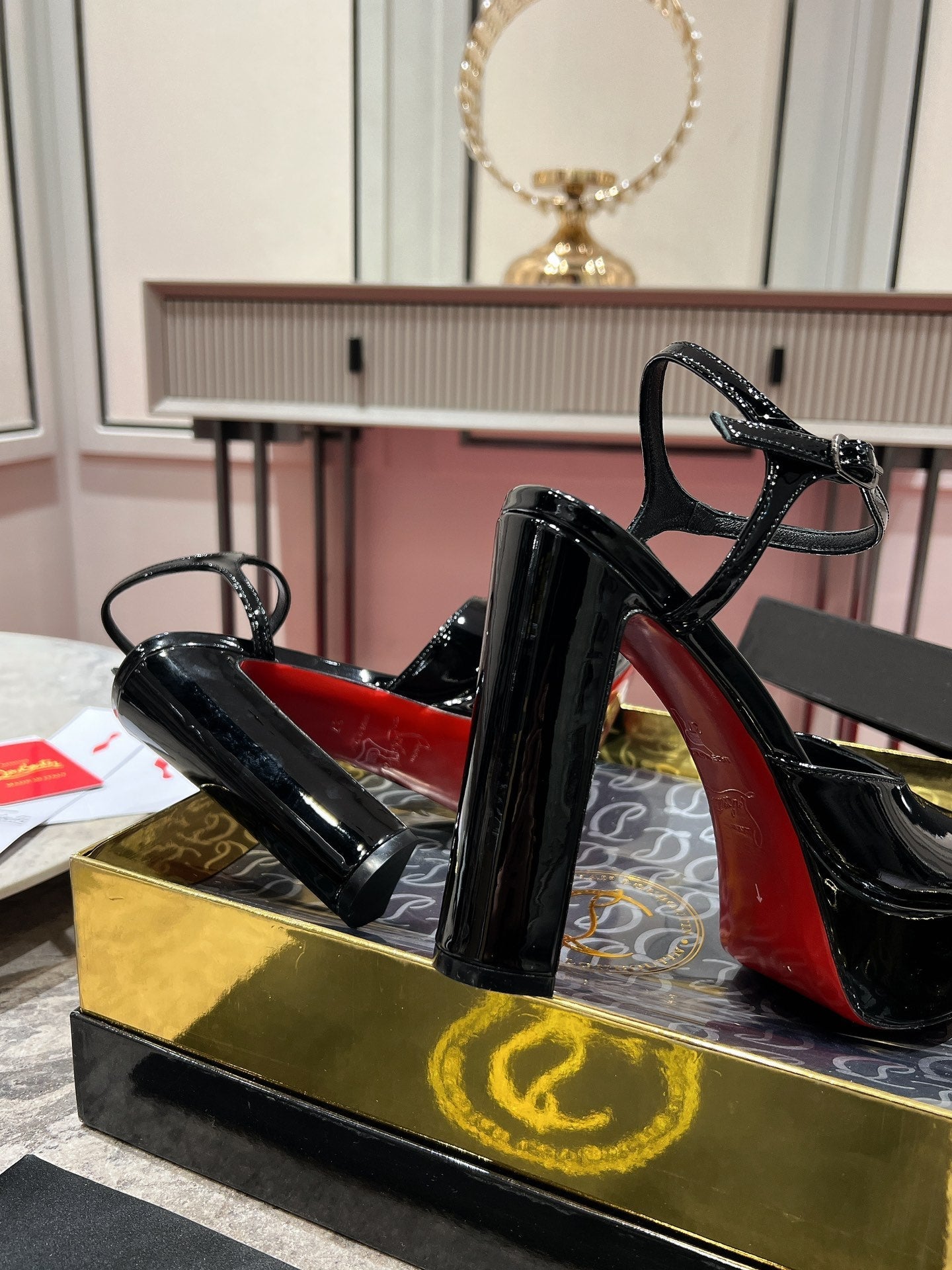 Christian Louboutin Movida Sabina Platform 130mm Pumps Patent Leather 825359