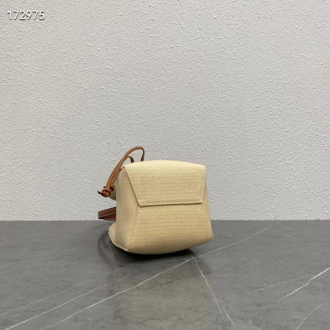 Celine 2026 Micro Sailor bag 17.5cm Natural Tan Triomphe Canvas Calfskin