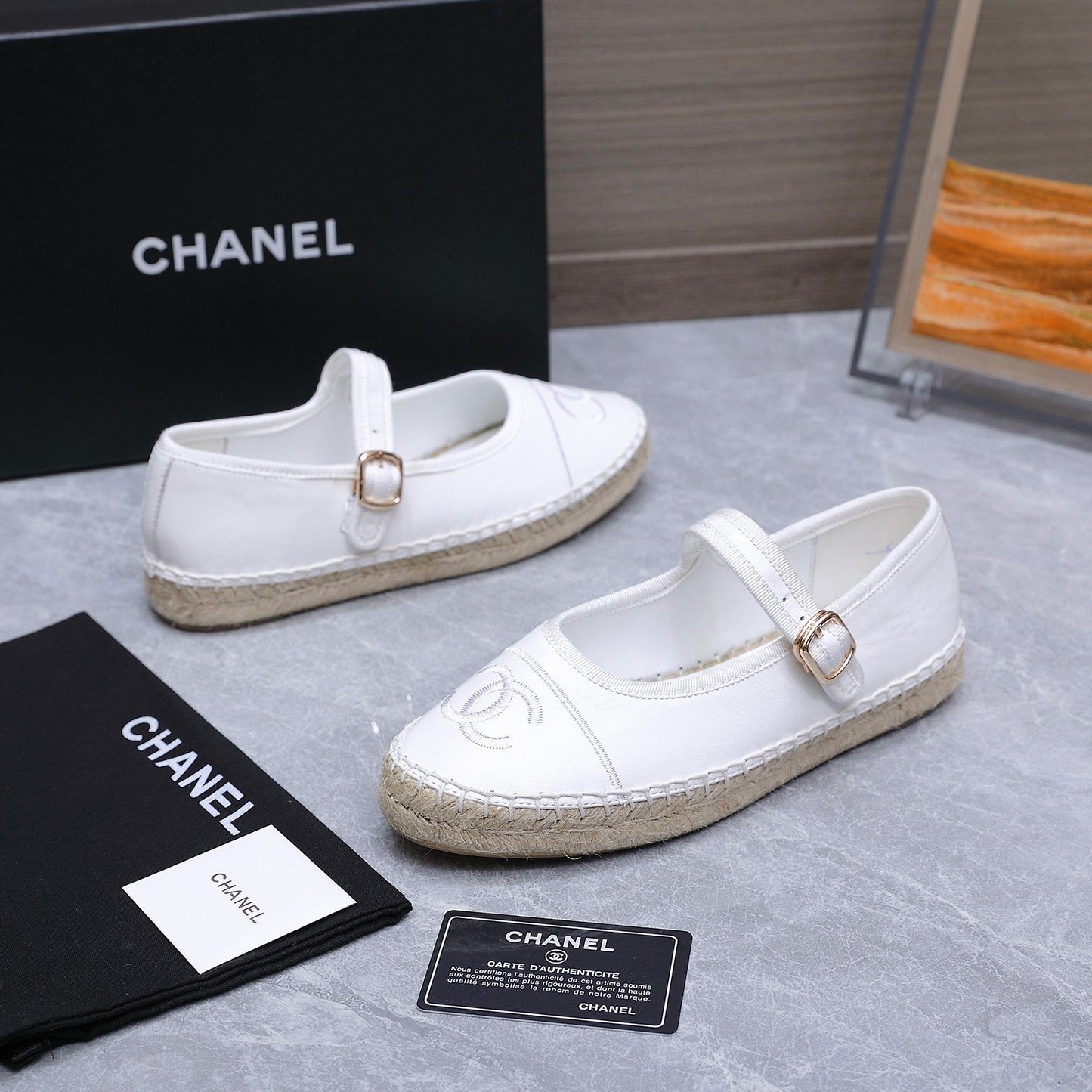 Chanel 2026 Mary Jane Shoes White Sheepskin 758383