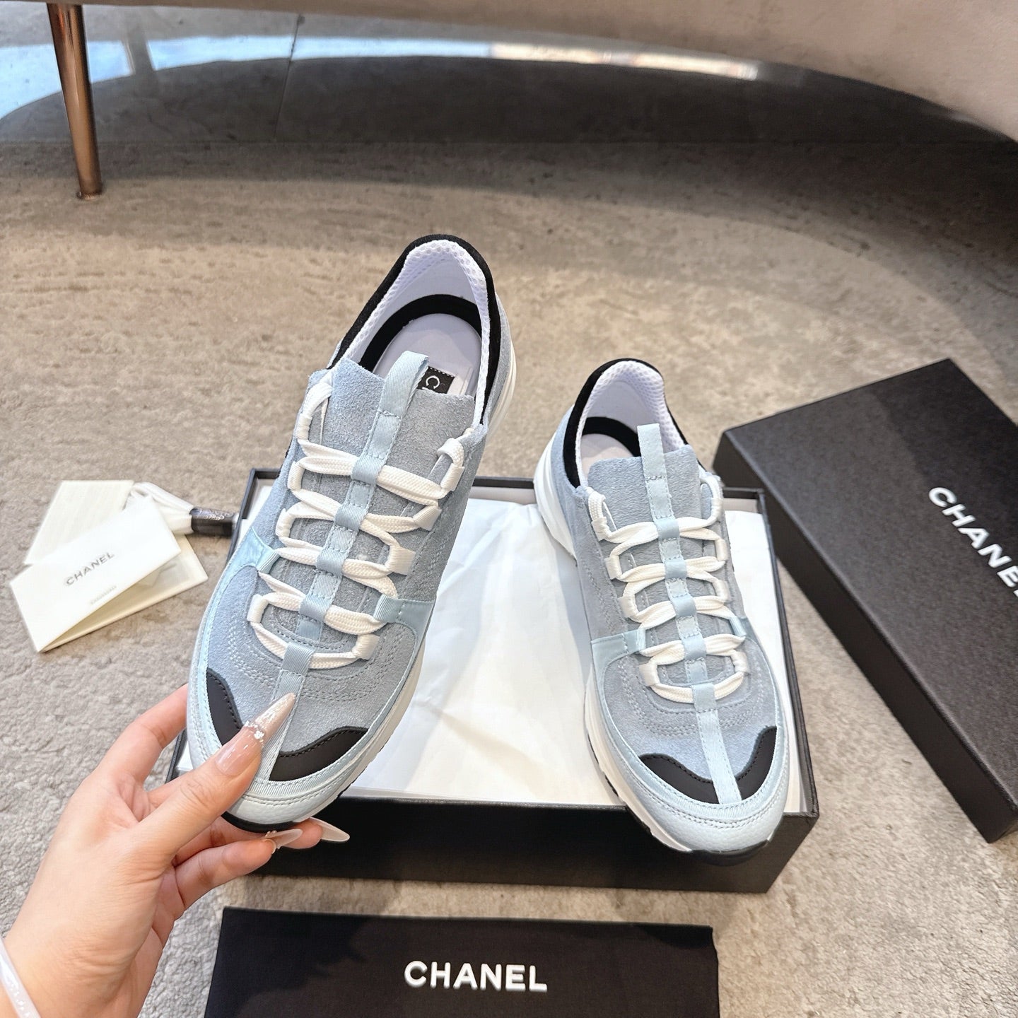 CC 26s Sneaker Baby Blue Black Suede 647437