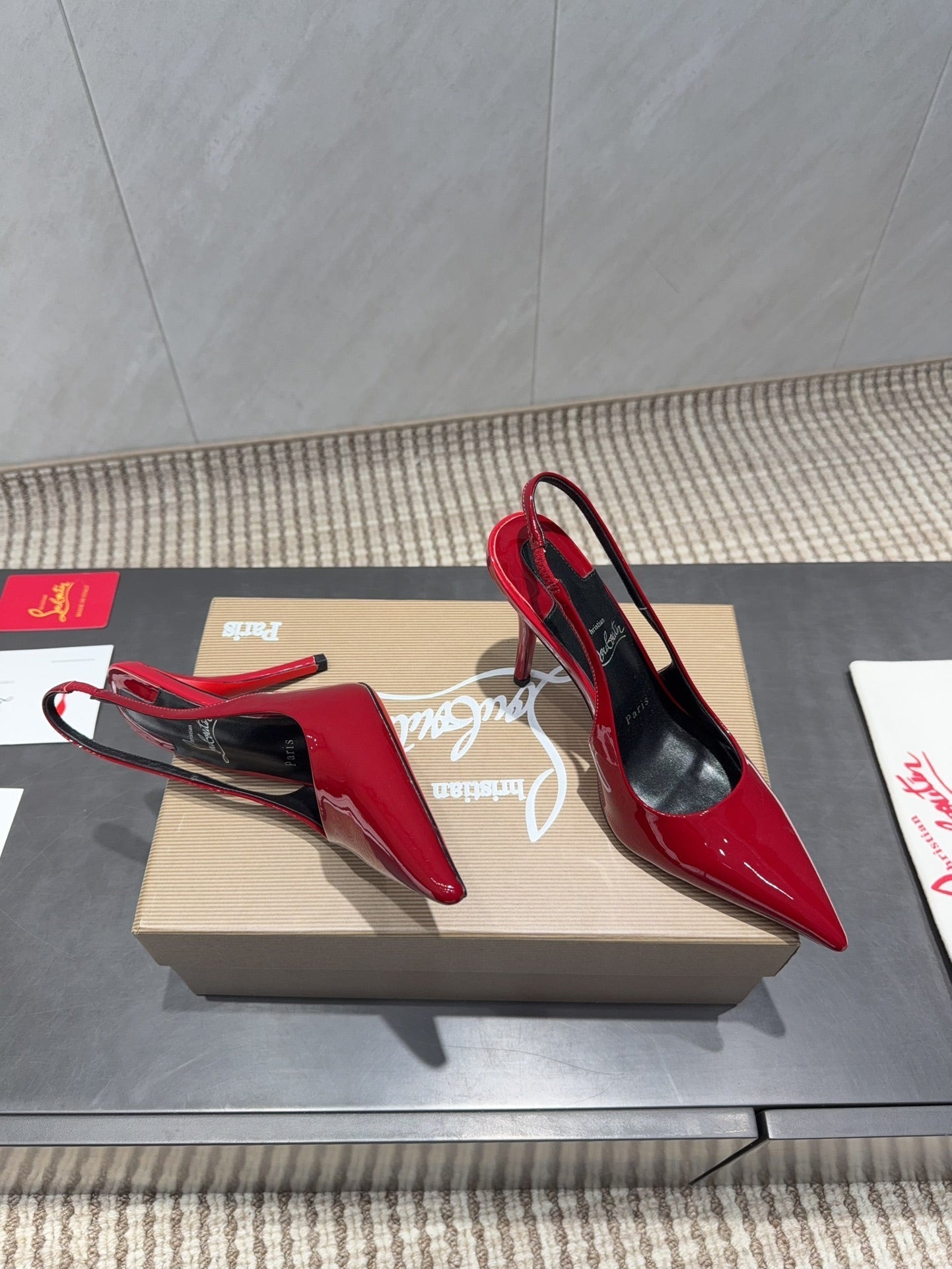 CL 26SS Slingback 100 Dark Red Patent Leather 613984