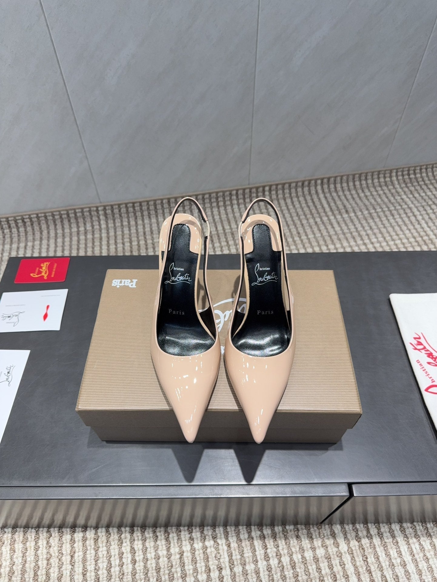 CL 26SS Slingback 100 Beige Patent Leather 613987