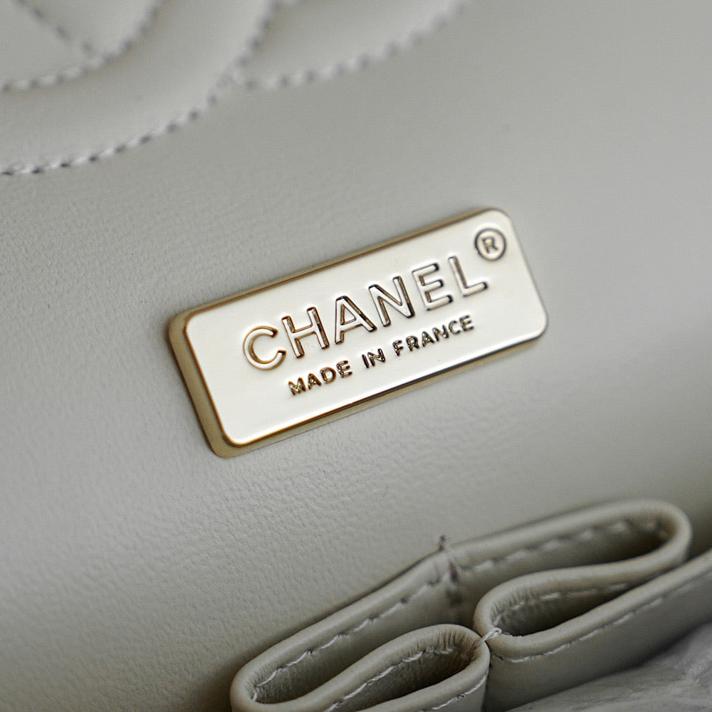 Chanel 2026 Flap Bag 25.5cm Black White Purple Sequin Leather 339086