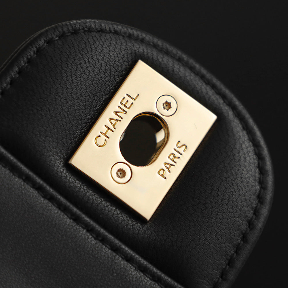Chanel 2026 Classic 11.12 Bag 25.5cm Black Sheepskin