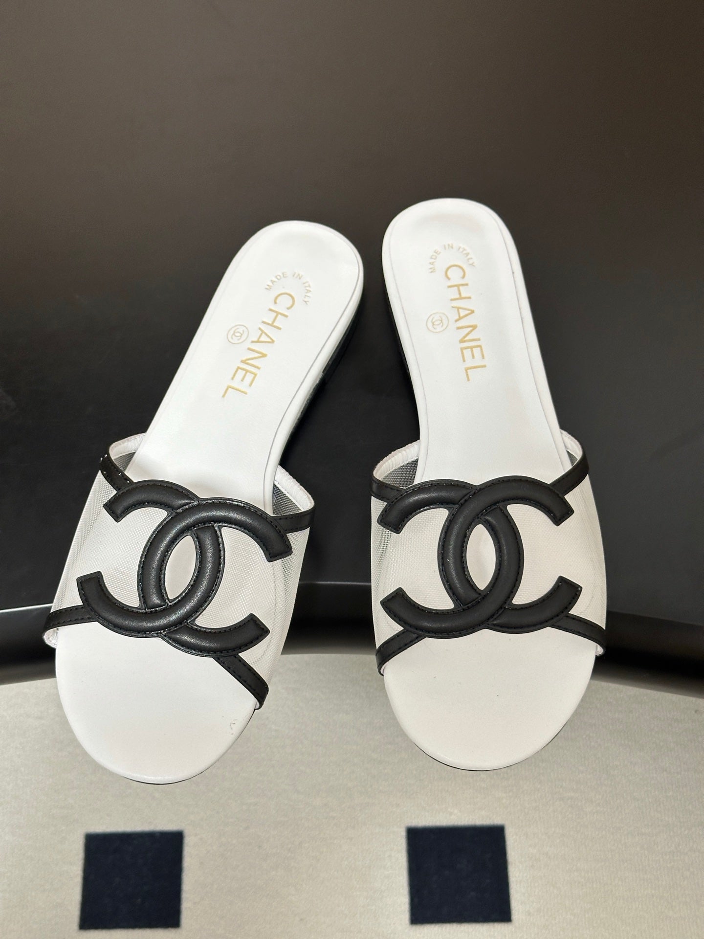 Chanel 2026 Flat Sandals Mesh Sheepskin 834674