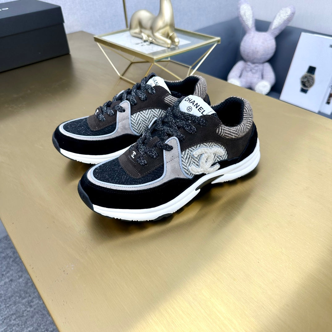 CC 2026 Casual Sneakers Black Gray Suede 668050