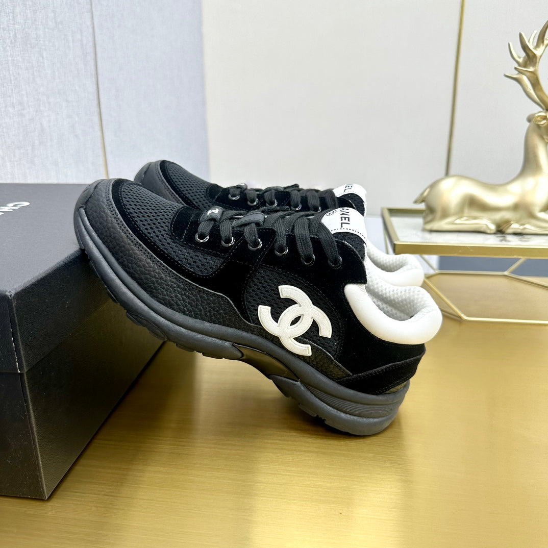 CC 2026 Casual Sneakers Black Suede Cowhide 668067