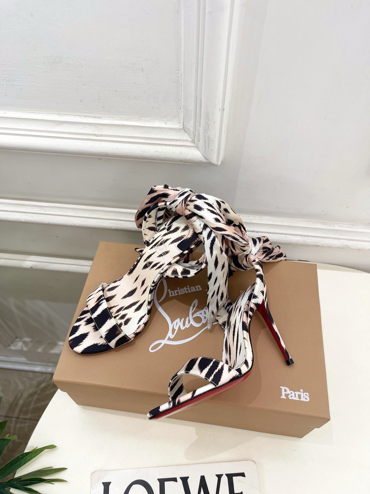 Christian Louboutin 2026 Sandale Du Désert 100mm Silk Fabric 831261