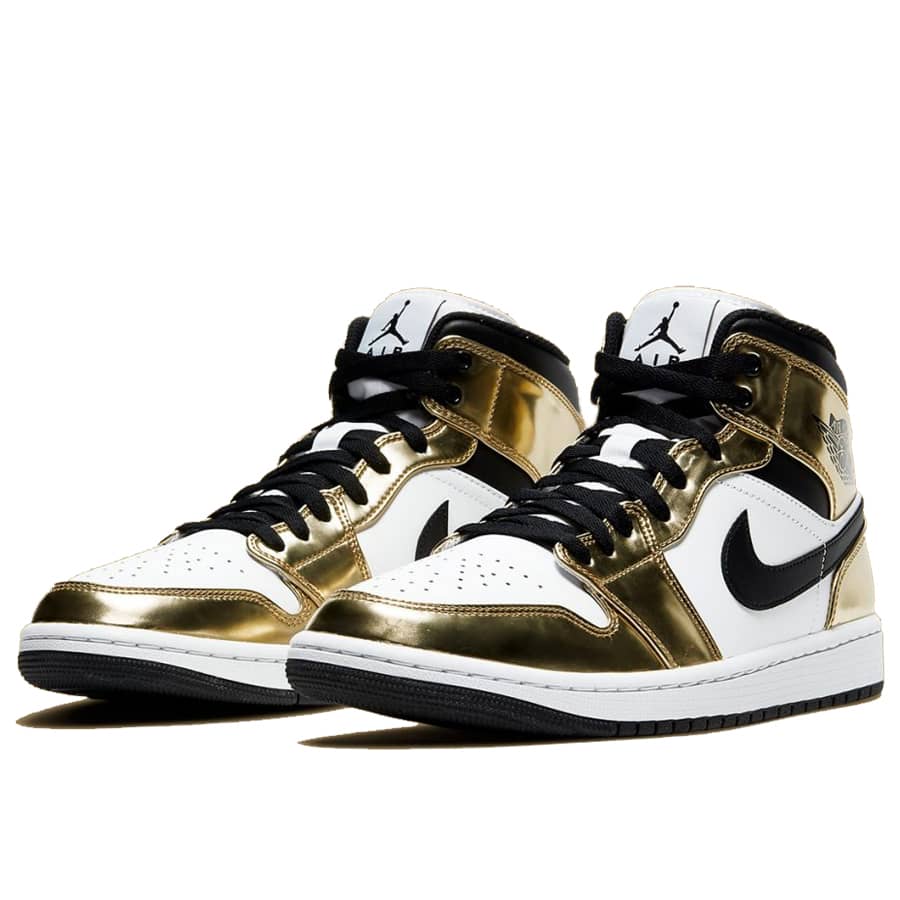 Jordan 1 Mid Metallic Gold Sneakers - Hype Release | Trending Sneakers