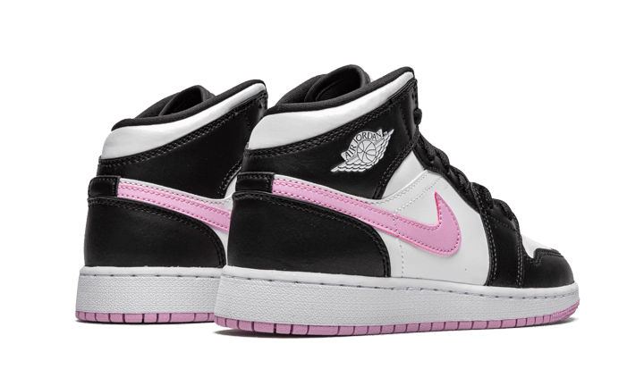 Jordan 1 Mid White Black Light Arctic Pink Sneakers - Vintage Inspired