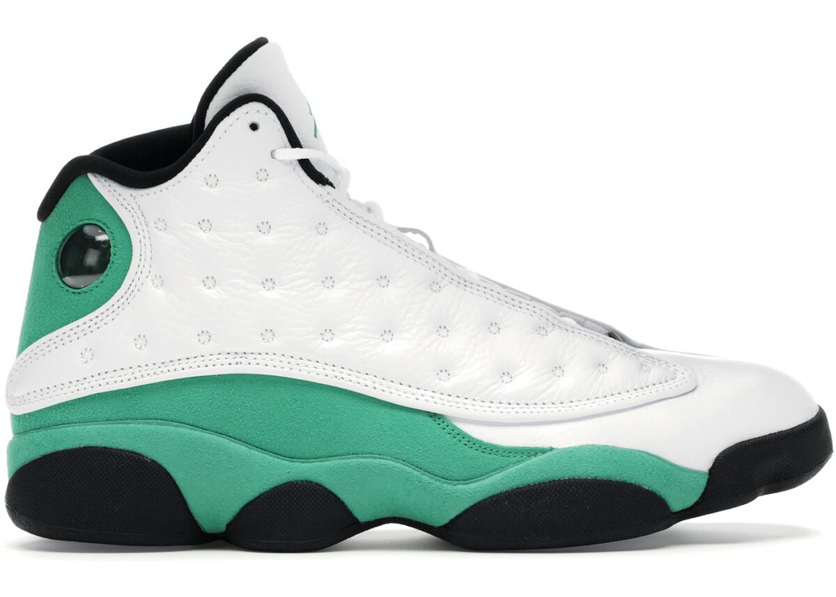 Jordan 13 Retro White Lucky Green Sneakers - Signature Series