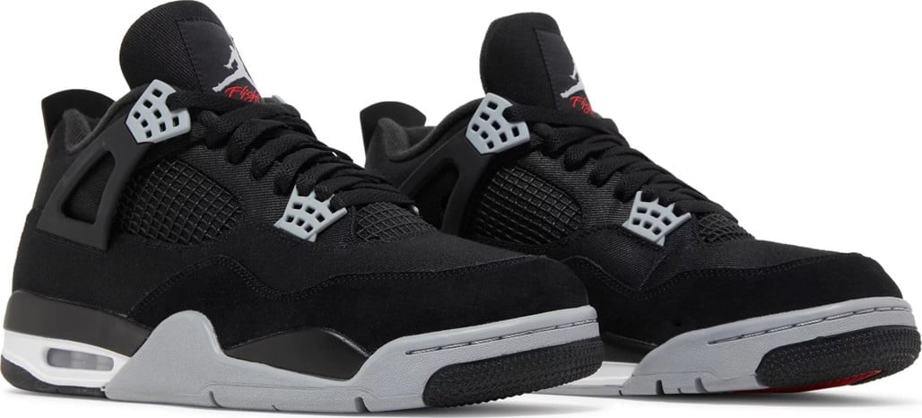 Jordan 4 Retro Black Canvas Sneakers - All-Day Comfort | Colorway of the Year
