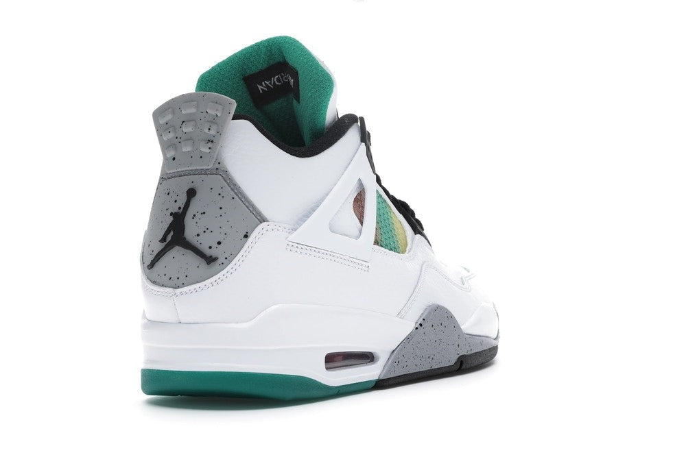 Jordan 4 Retro Lucid Green Rasta Sneakers - Vintage Inspired