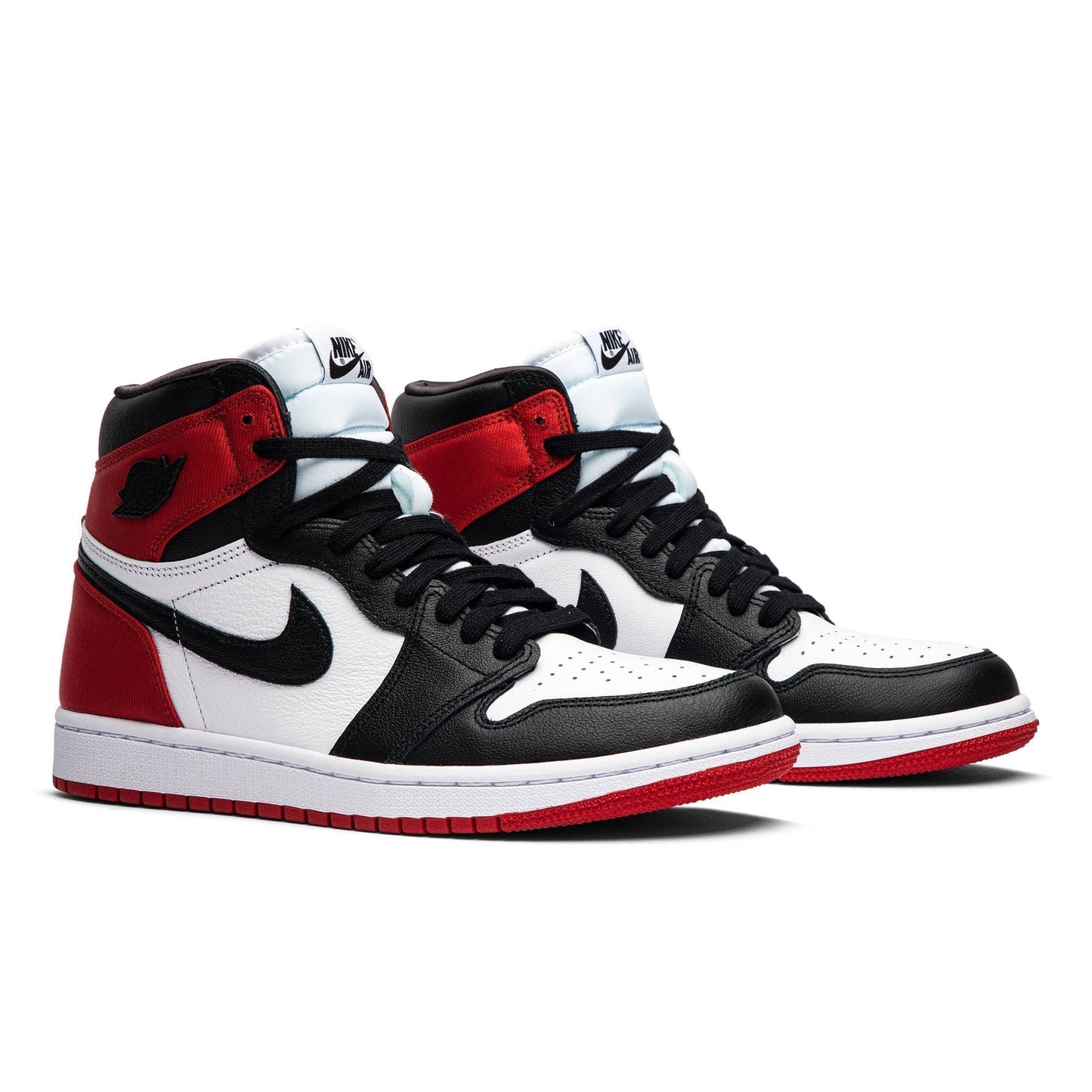 Wmns Air Jordan 1 Retro High Satin Black Toe CD0461-016 Sneakers - Performanc...