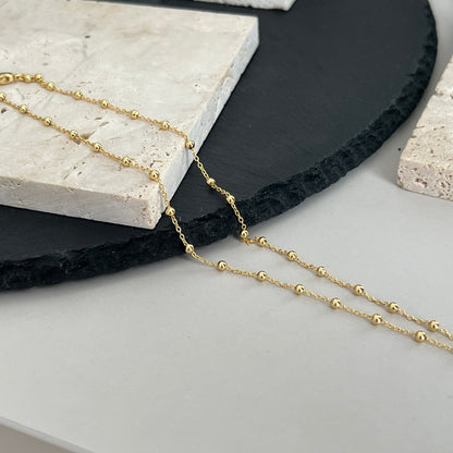 GG BALL CHAIN GOLD NECKLACE