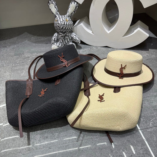 YSL Tote Bag & Hat Set Plant Grass 209740