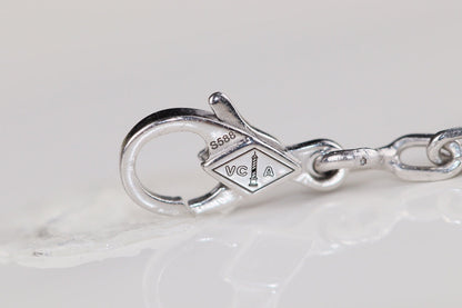 VCA Clover Blue Mop 5 Motifs Sliver Bracelet
