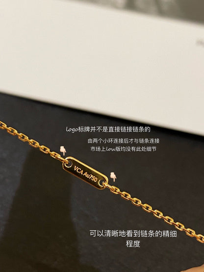 VCA Limited Mini Heart Red Necklace Gold