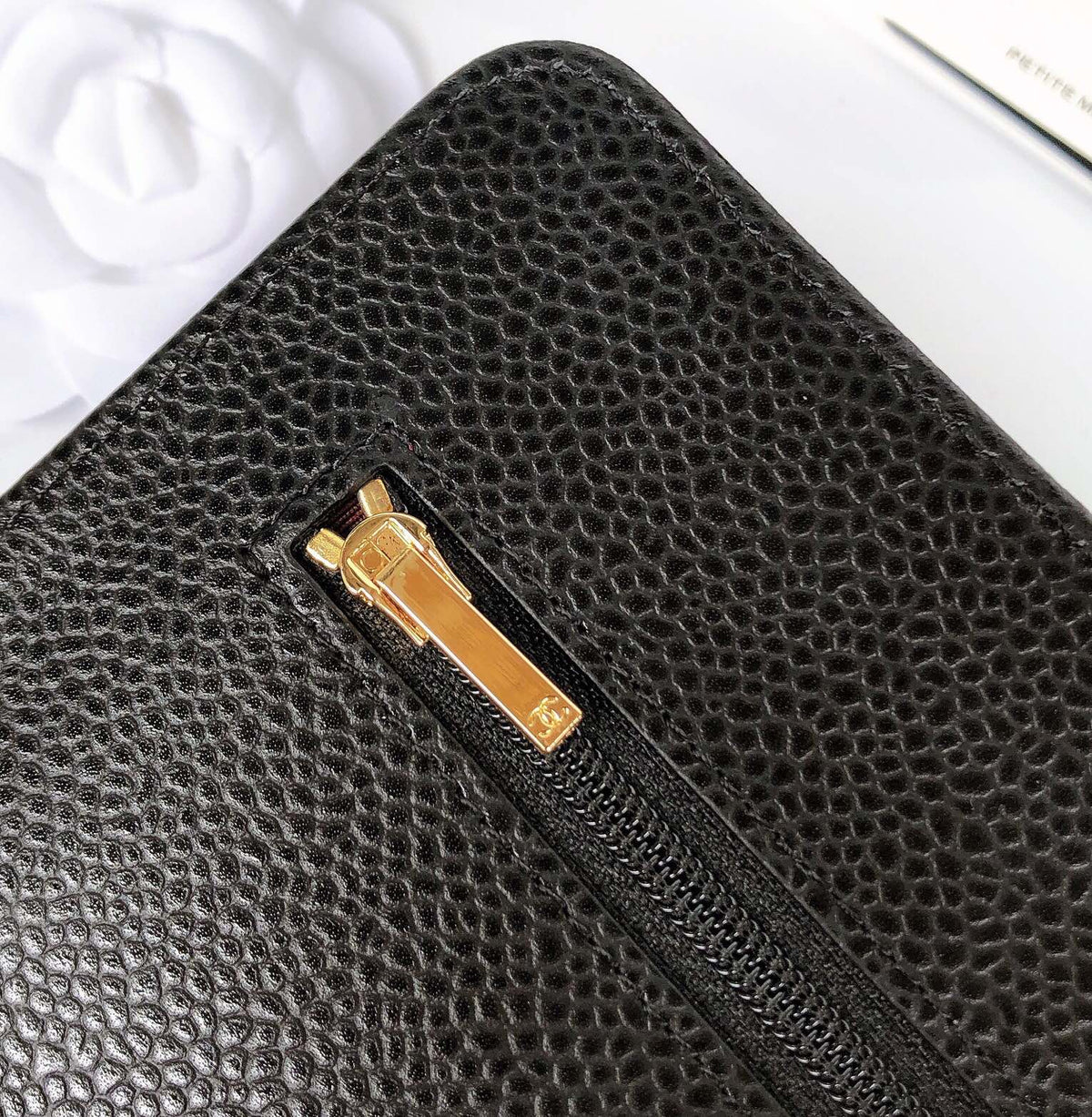 CC WOC Fortune Bag Black Quilted Caviar Leather 223299