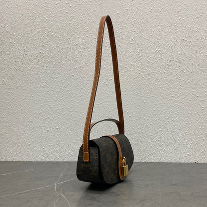 Celine 2026 Tabou Clutch on Strap Triomphe Canvas Calfskin 281765