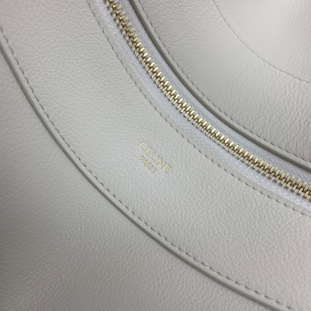 Celine 2026 Romy Bag 34cm White Smooth Calfskin 281926