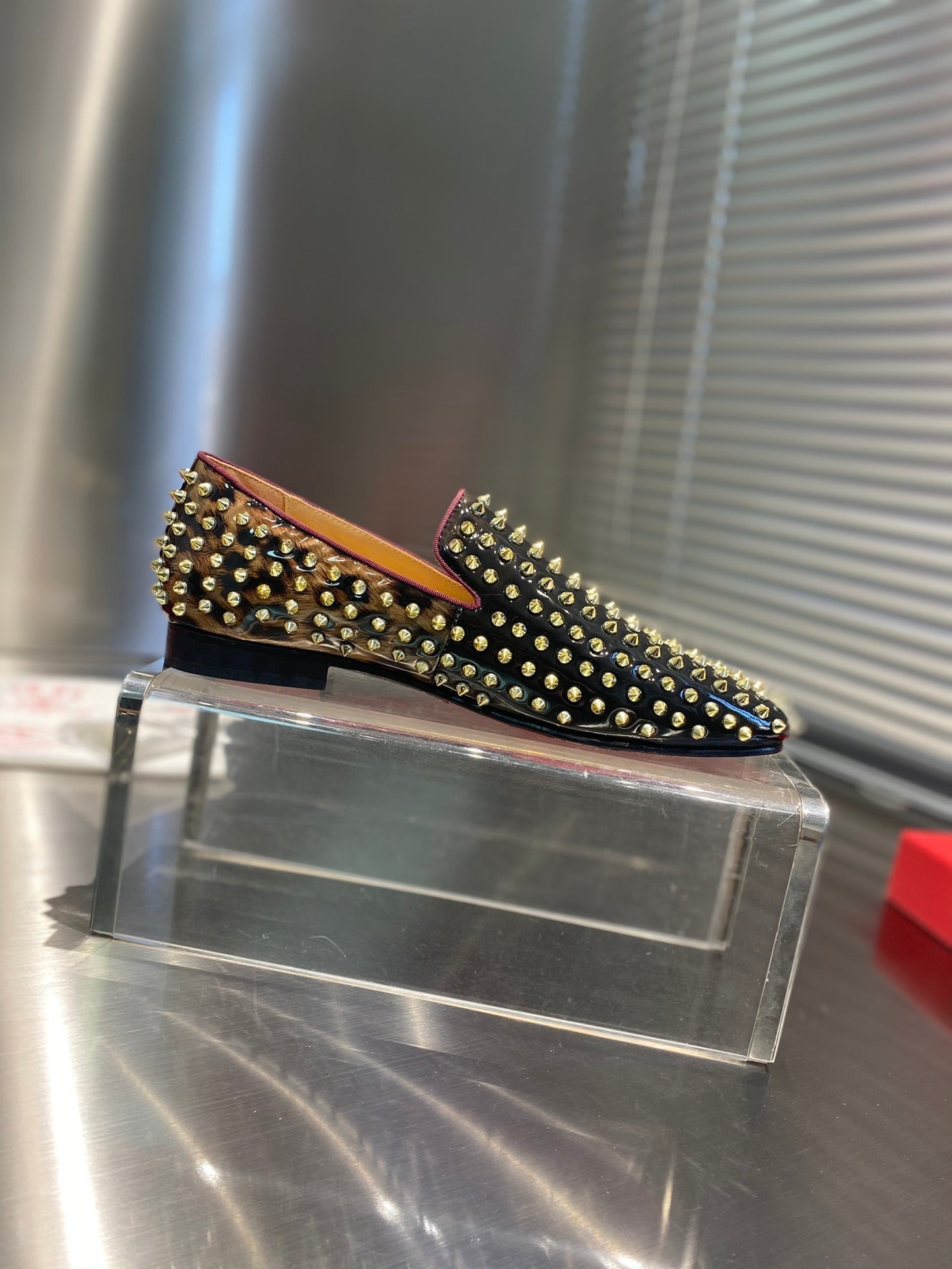 Christian Louboutin Dandelion Spike Loafer Suede Leather 863793