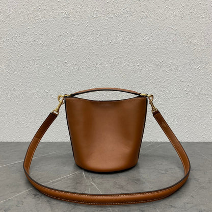 Celine 2026 Teen Bucket Bag 18cm Tan Smooth Calfskin