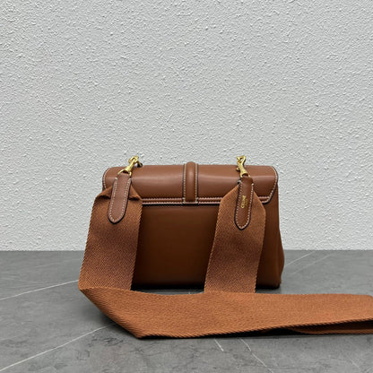 Celine 2026 Teen Soft 16 Bag 23cm Brown Smooth Calfskin