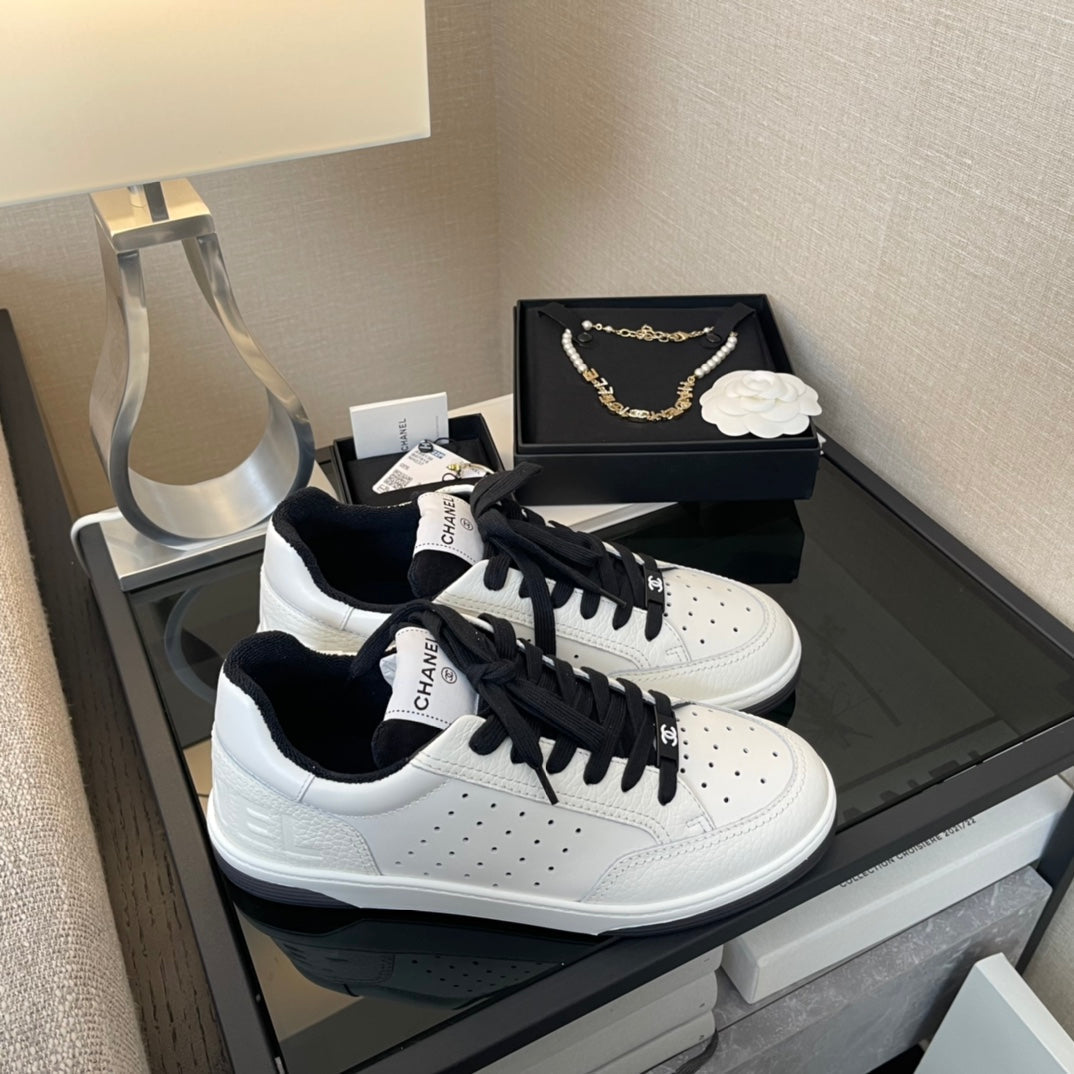CC 22A Sneaker Black White Calfskin & Rubber 413922