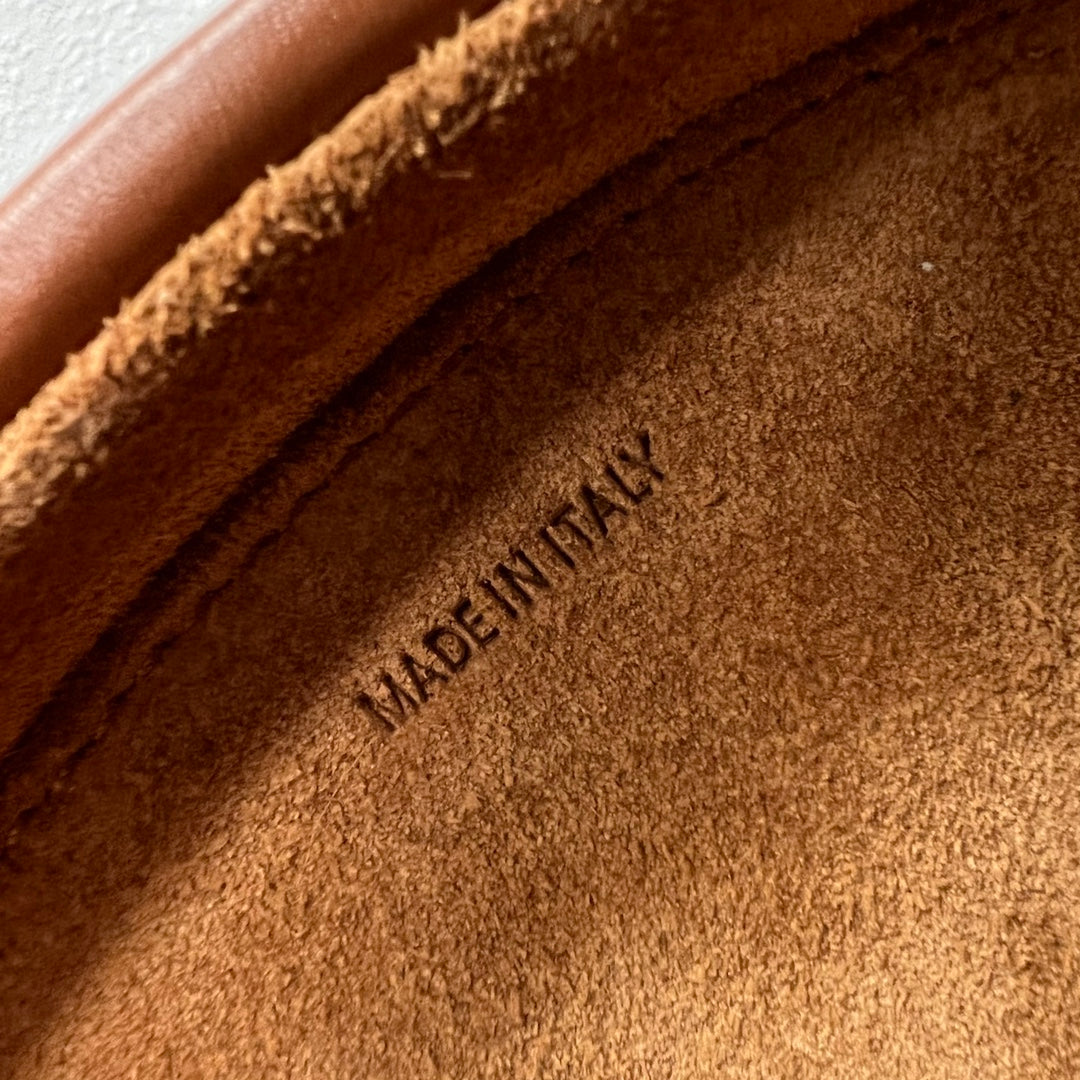 Celine 2026 Oval Minaudiere Cuir Triomphe Bag 14.5 Brown Leather